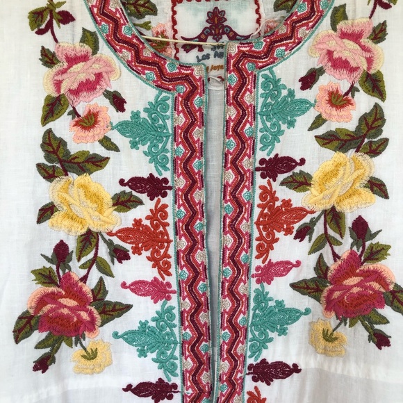 Johnny Was Embroidered Sleeveless Pocket Kimono L - Picture 6 of 16